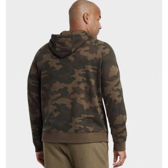 Men's Fleece Camo Print Pullover Hoodie Size Small- All In Motion Nwt 24 - Picture 4 of 4